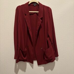 American apparel burgundy slouchy crepe blazer L nwot